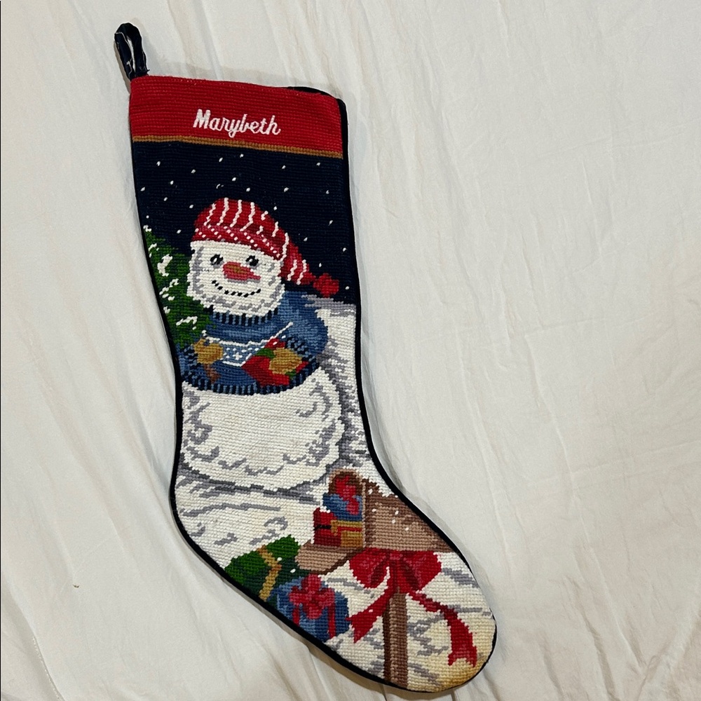 Festive Snowman Christmas Stocking